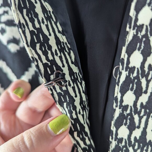 Chico's Black/White/Yellow/Orange Speckled Blazer - Small - Picture 5 of 7